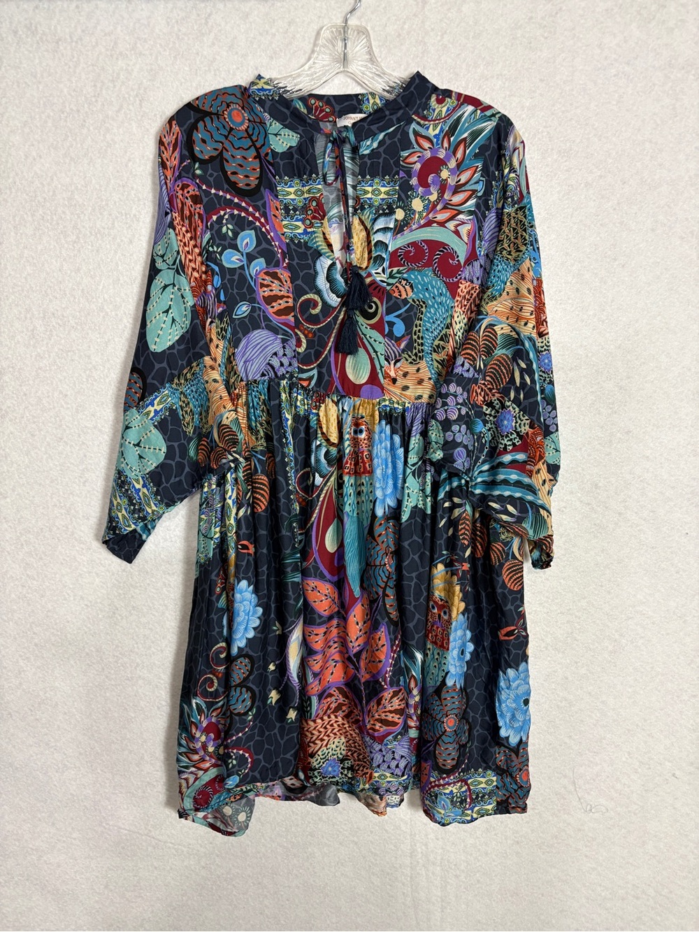 Johnny Was Women's Multicolor Floral Boho Dress - Navy Base